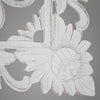 Hand-Carved Square Floral Cross Wall Medallion – White (24”)